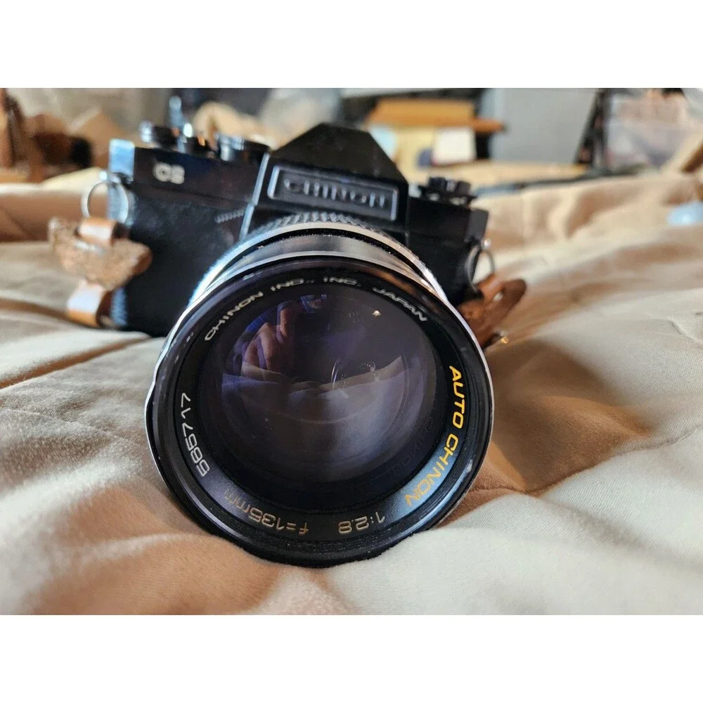 Tested Vintage Chinon CS 35mm SLR Camera + Auto Chinon 135mm f/2.8 Prime Lens